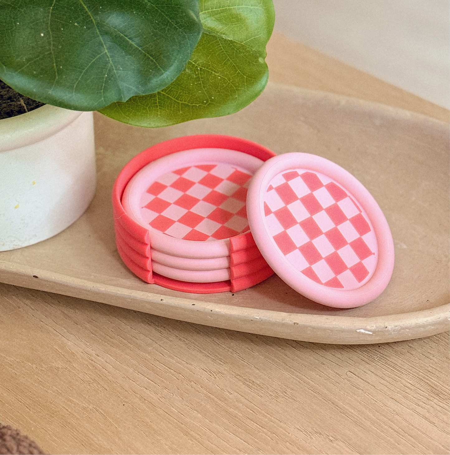 CHECKERED COASTERS