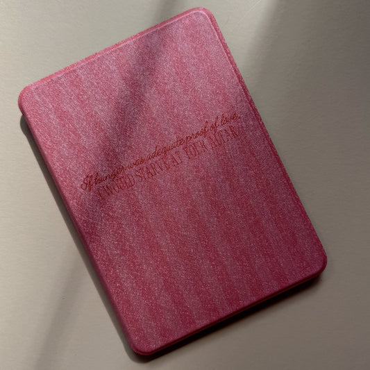 Pink stripe kindle paperwhite case (gen 11/12) dramione inspired case